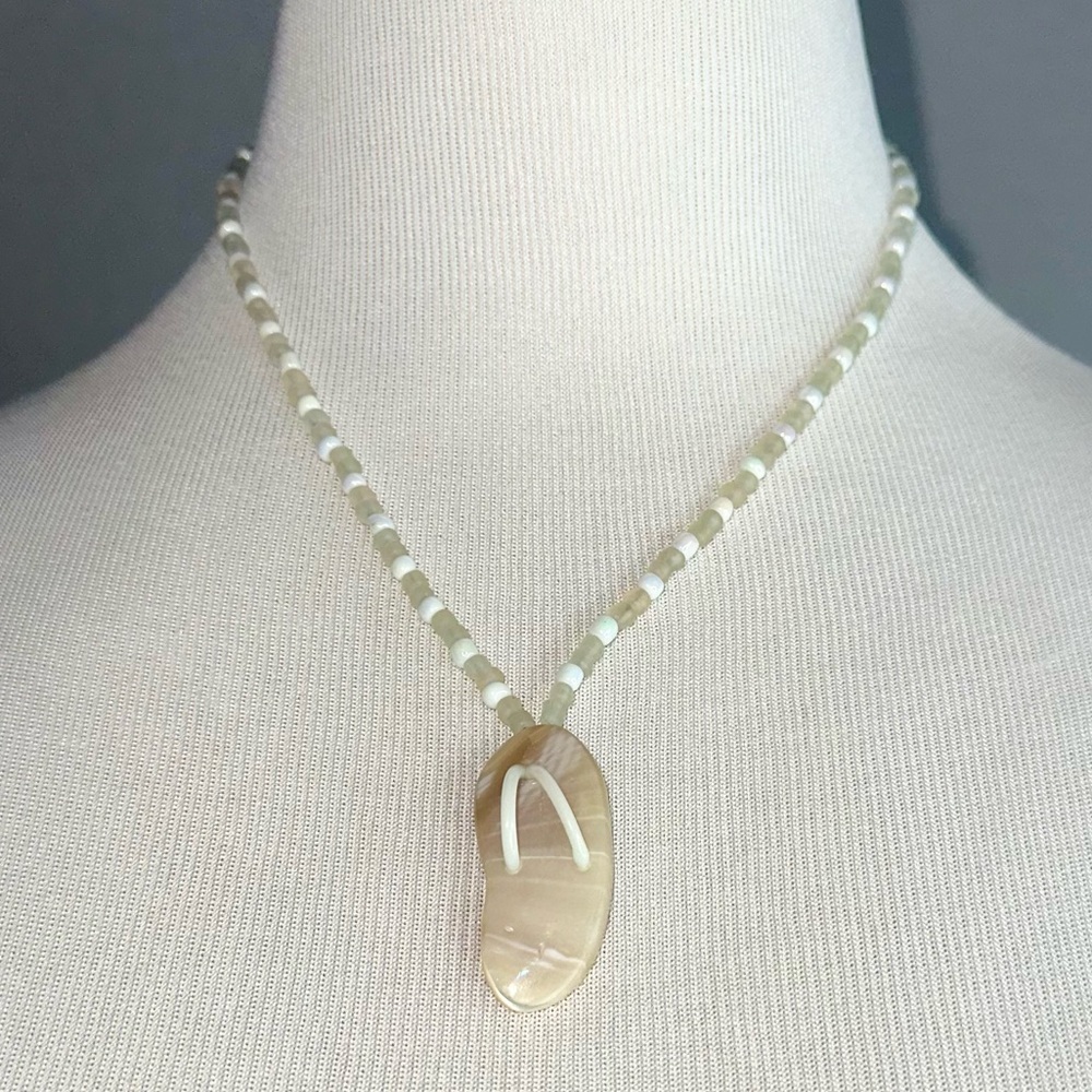 Beaded Flip Flop Pendant Necklace